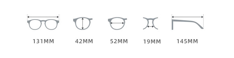 Renk körlüğü gözlükleri TPG-308 zarif baskı boyutu